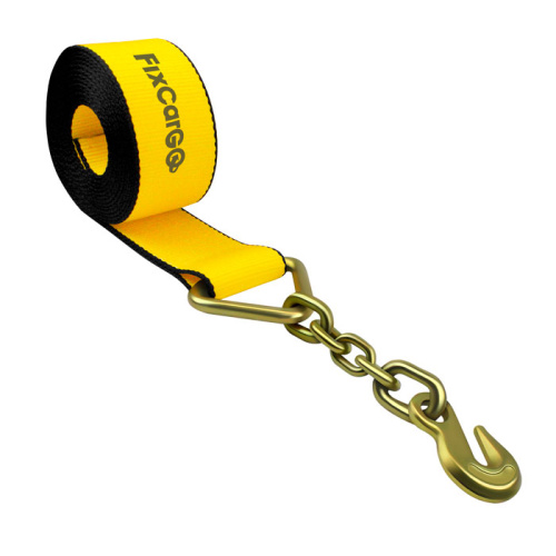 Лента с треугольным кольцом и цепью для ручной лебёдки 7,5 т. 100 мм.